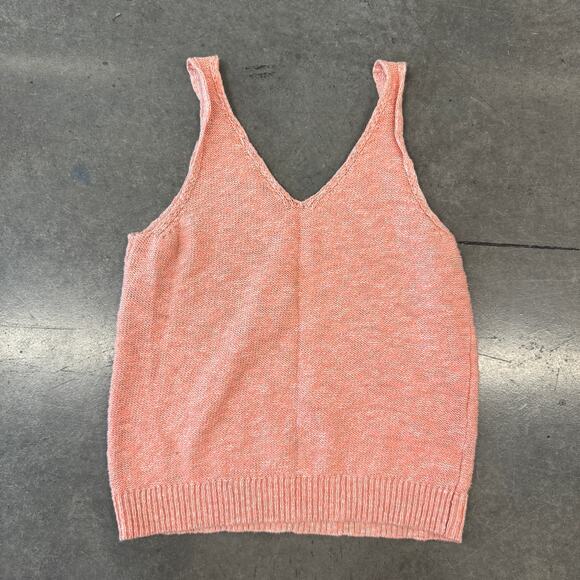 The Loft Orange Knit Summer Peach Lightweight Tank Top Medium - Picture 2 of 5